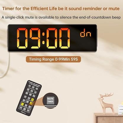 Soobest 14.2" Large Digital Wall Clock