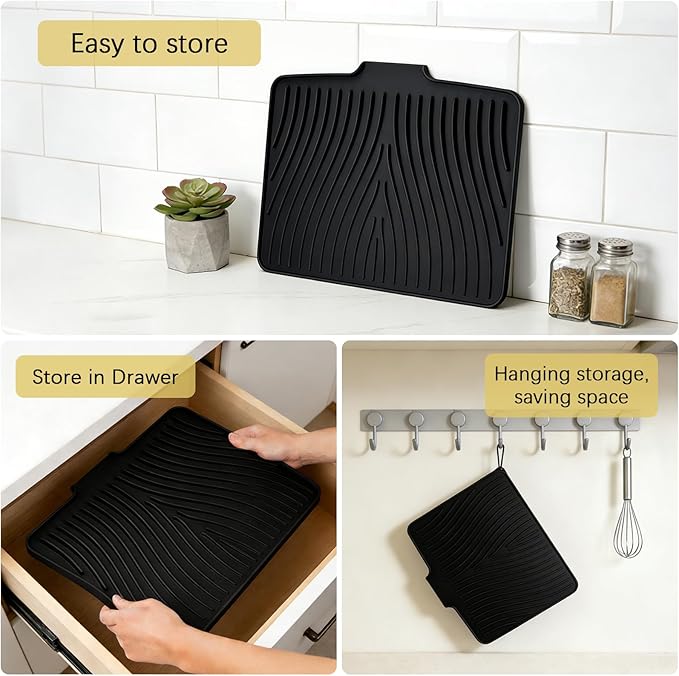 Silicone Drying Mat, Heat-Resistant, Eco-friendly, Hygienic Drying Pad