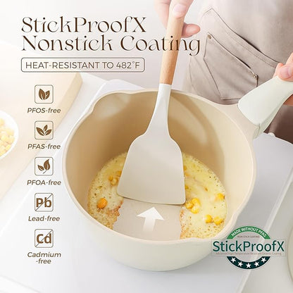 PRICUSIS Ceramic Nonstick Saucepan