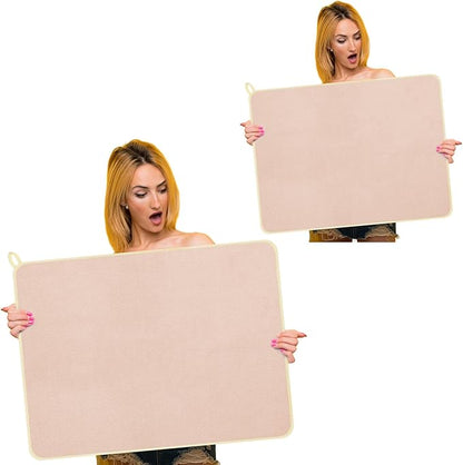 Hushee 2 Pack Extra Large Dish Drying Mat Microfiber Absorbent Dish Drying Pad
