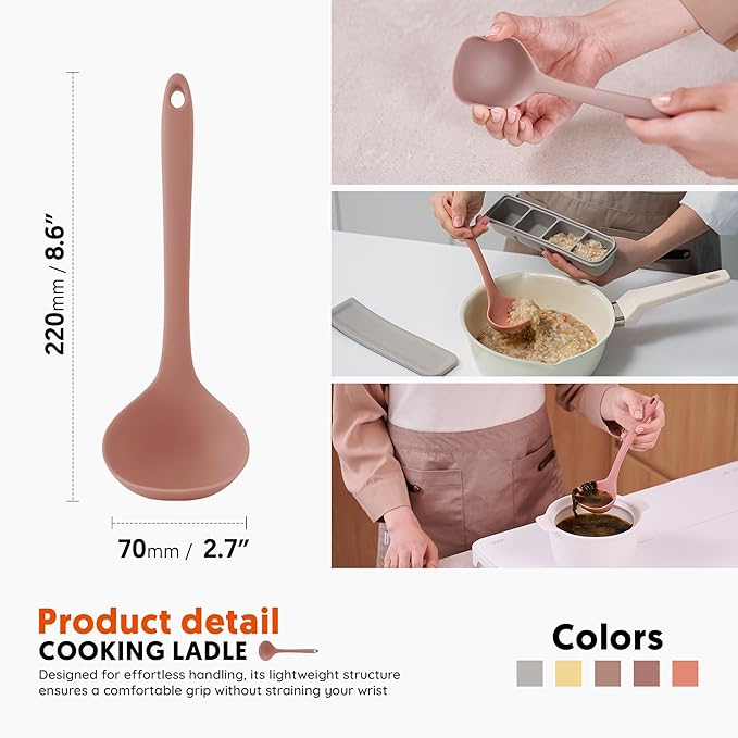 Platinum Silicone Cooking Ladle