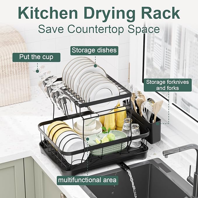 LIYI Dish Drying Rack, Large Dish Rack