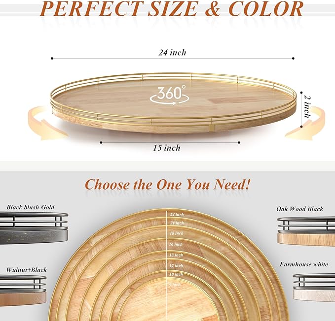 24 Inch Extra Large Lazy Susan Turntable