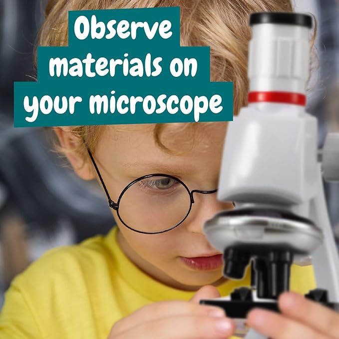 Science4you Microscope Lab - Kids´ Microscope Kit for 8+ Year Old + Manual with Experiments + 11 Lab Tools, Educational Science Toy and Gift for Kids 6 7 8 9 10 11 12+ Year olds