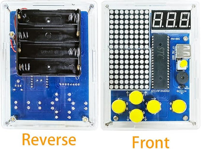 Gikfun Soldering Practice Kit with 4 Retro Games - DIY Electronics Project for STEM Learning, School, Home w/ Acrylic Case EK1987 (Pack of 2)