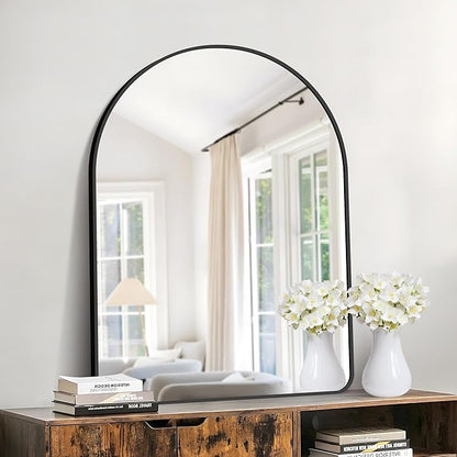 GLASHOM 30"x40" Black Arched Mirrors
