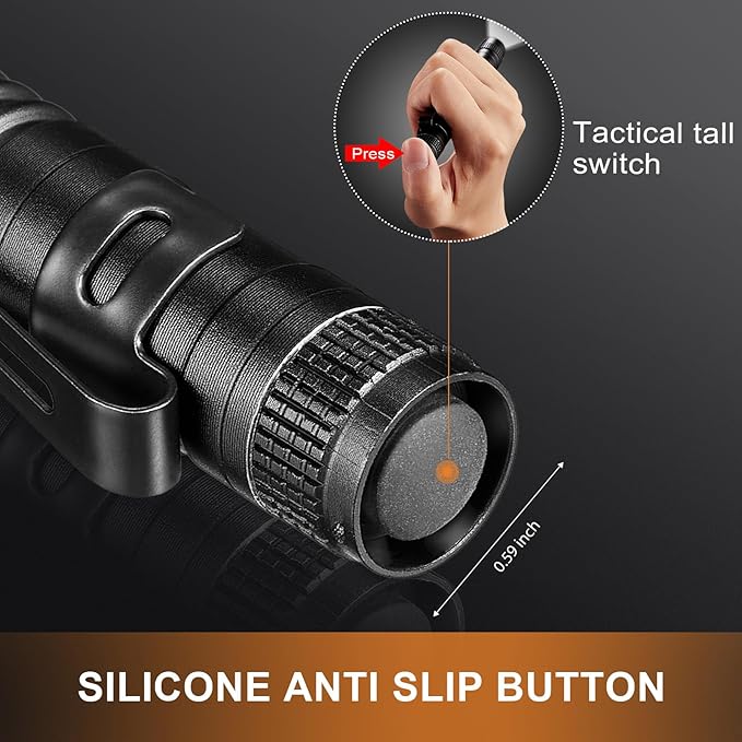 Honoson 10 Pieces Mini Pen Light Flashlight Small LED Pen Light Aluminum Pocket Flashlight with Clip for Inspection Camping Emergency Diary Lighting(3.5 Inches, 5.2 Inches)