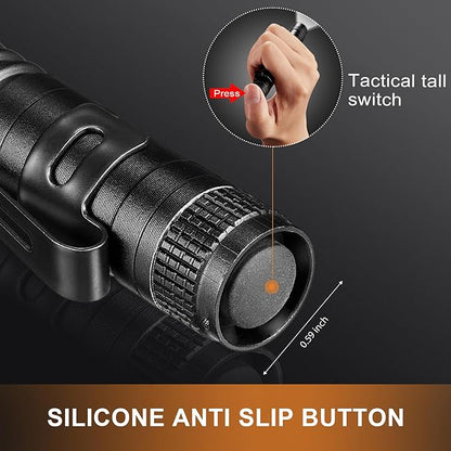 Honoson 10 Pieces Mini Pen Light Flashlight Small LED Pen Light Aluminum Pocket Flashlight with Clip for Inspection Camping Emergency Diary Lighting(3.5 Inches, 5.2 Inches)