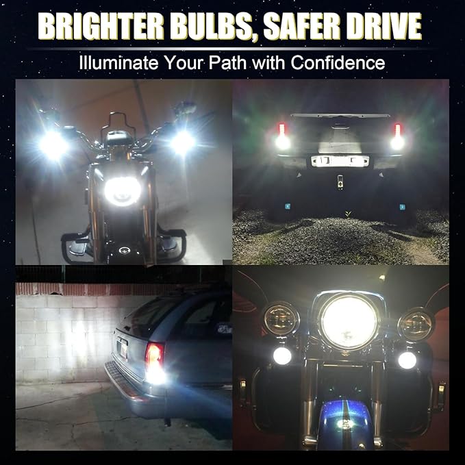 iBrightstar 1156 LED Bulb White, BA15S 1141 Camper Rv LED Lights Bulbs Super Bright for Back Up Reverse Lights Brake Tail Lights Turn Signal Lights, 2 Pack