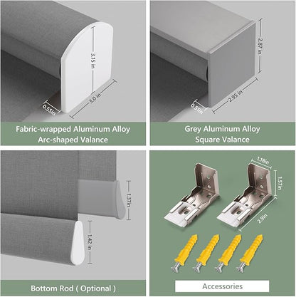 ZSHINE Motorized Blackout Window Blinds Customize Width Remote Control Wireless