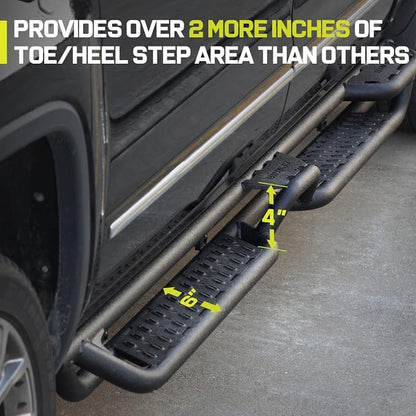 BINARY STAR Running Boards Compatible with 2005-2026 Nissan Frontier Crew Cab, Bed Access Step Bars Wheel to Wheel Side Steps Nerf Bars Step Boards