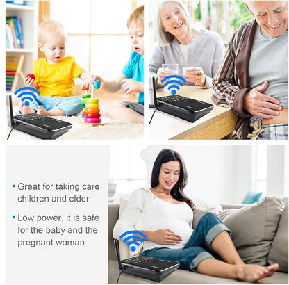 Wuloo Intercoms Wireless for Home 5280 Feet Range 10 Channel 3 Code, Wireless