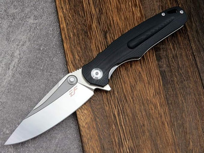 Eafengrow EF967 Pocket Folding Knife G10 Handle D2 Blade EDC Tactical Knife for Outdoor Camping Hiking(Black)