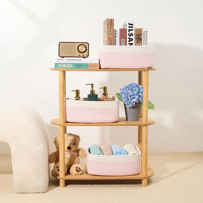 MiniArk Small Storage Baskets for Organizing | Closet Organizer Bins | Shelf