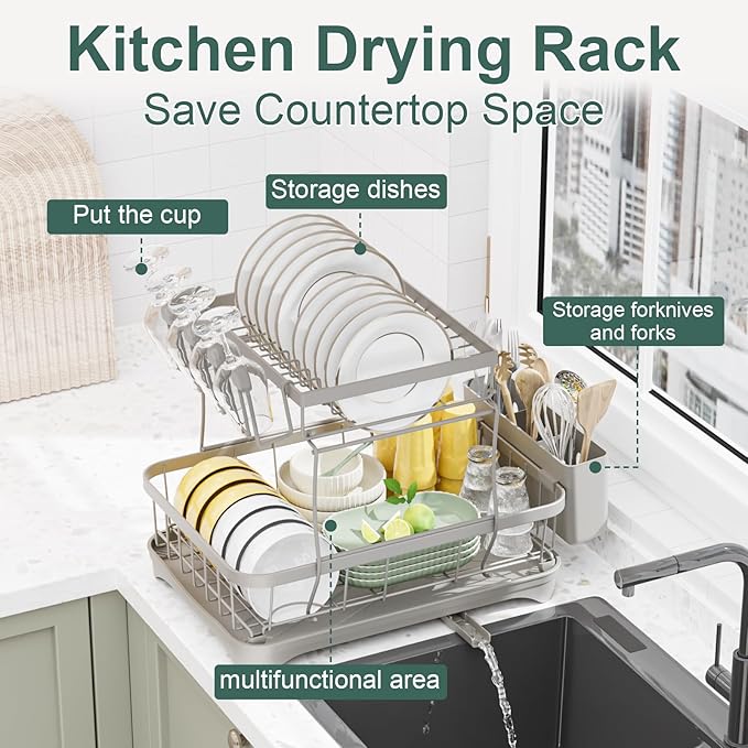 LIYI Dish Drying Rack, Large Dish Rack