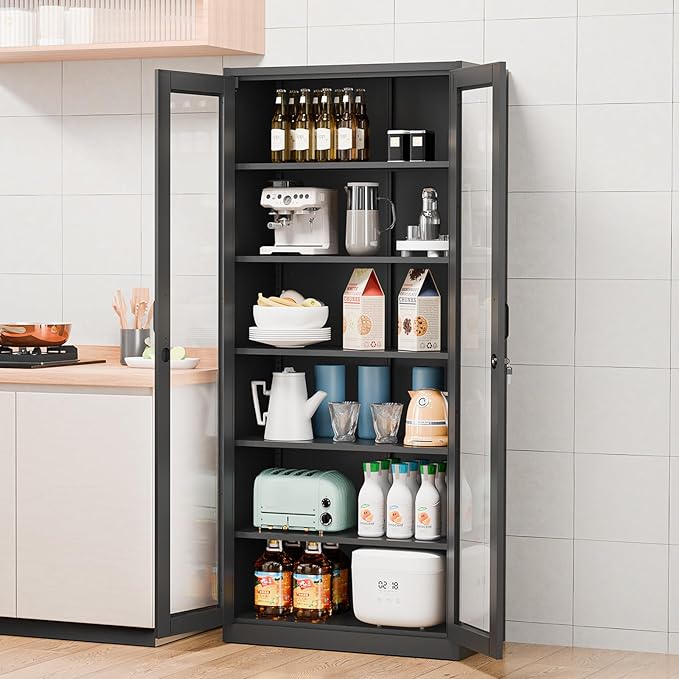 VINGLI Lockable Display Cabinet