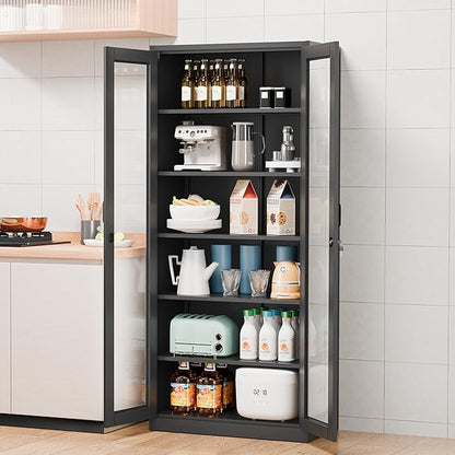VINGLI Lockable Display Cabinet