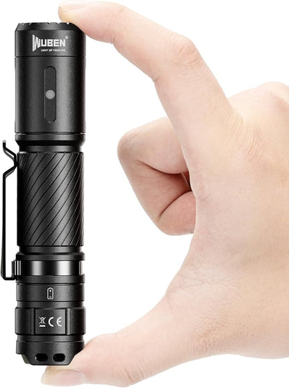 WUBEN C3 Flashlight 1200 High Lumens Rechargeable Flashlights 6 Modes Super Bright IP68 LED Tactical Flashlight for Camping, Home, Emergency, Rescue, Hunting, Inspection, Repair, Tool Gifts for Men
