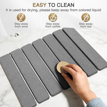 Stone Drying Mat, HQAUT Quick Dry Dish Drying Mat