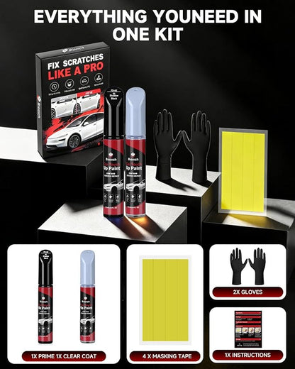 Shadow/Absolute Black G1 for Ford Touch Up Paint Kit[2K Clear Coat Included],Exact Color Match Touch Up Paint for Chip and Scratch Repair