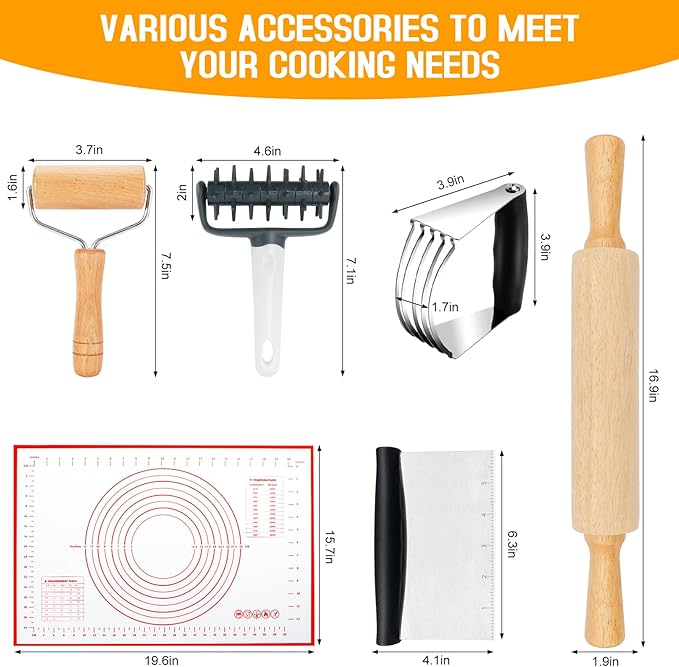 Wooden Rolling Pins for Baking, Small Dough Roller