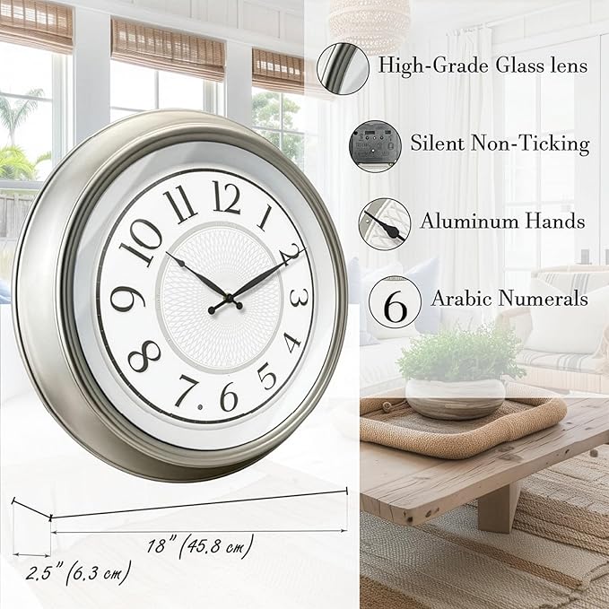 FOUNTAIN DESIGNS Galaxy 18" Large Luminous Atomic Clock