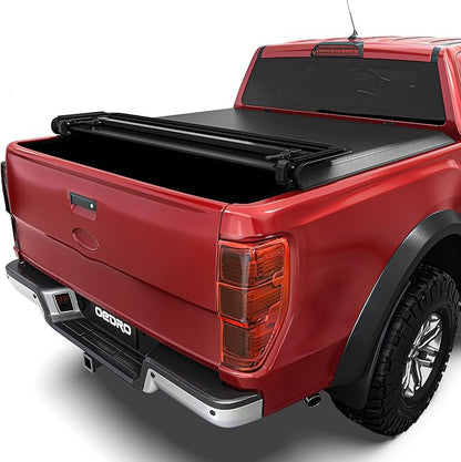 OEDRO Soft Quad-fold Truck Bed Tonneau Cover Fits for Ford F250 F350 F-250 F-350 Superduty 1999-2026 with 8 ft Bed