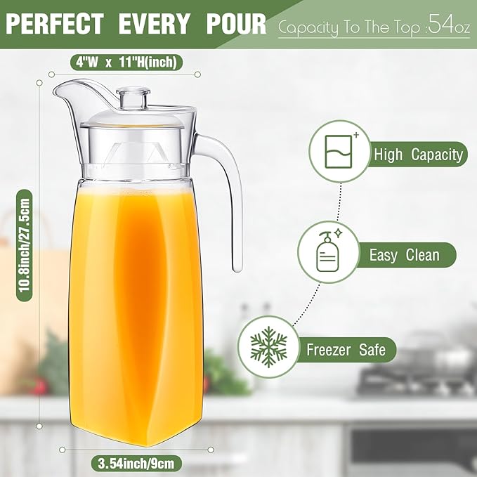 Didaey 4 Pcs Acrylic Water Pitcher