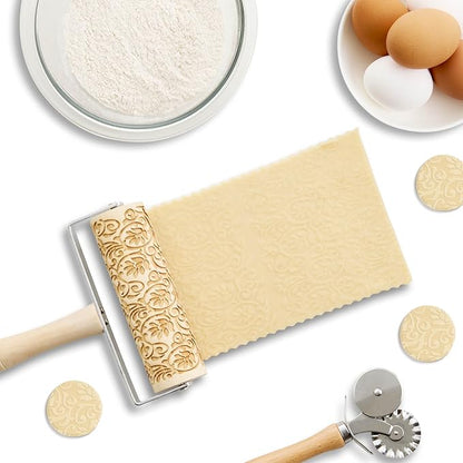 Mrs. Anderson’s Baking Mini Embossing Rolling Pin, Floral Scroll Design