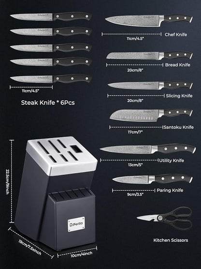 Knife Set, D.Perlla Kitchen Knife Set