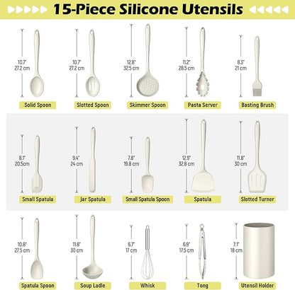 Homikit Kitchen Utensils Set, Useful Kitchen Gadgets & Pots and Pans Accessories