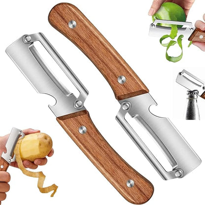 2PCS Multifunctional Vegetable Peeler, 2-in-1 Multifunctional Stainless Steel
