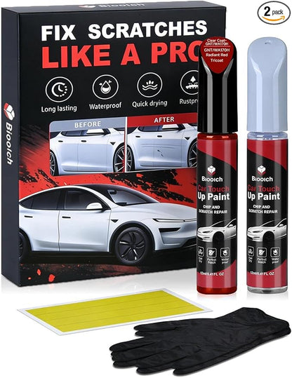 Radiant Red Tricoat GNT/WA170H for Chevy Touch Up Paint Kit[2K Clear Coat Included],Exact Color Match Touch Up Paint for Chip and Scratch Repair