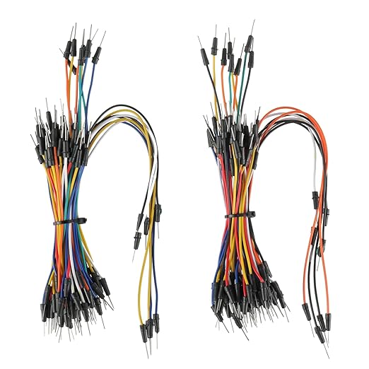 BOJACK 130 Pcs Flexible Breadboard Jumper Wires