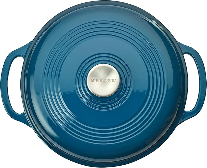 Mercer Culinary Enameled Cast Iron Round Dutch Oven, 6 qt.