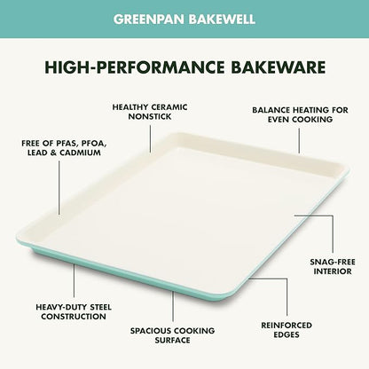 GreenPan Bakewell 13"x18" Baking Sheet Pan, Healthy Ceramic Nonstick Bakeware