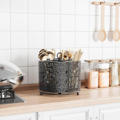 YIUKEA 360° Rotating Utensil Caddy Countertop