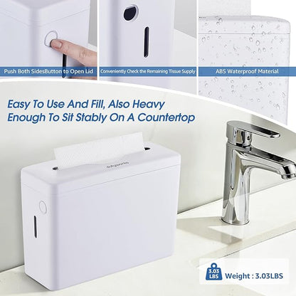 Paper Towel Dispenser Countertop, Large Capacity 200 Sheets, Non-Slip Base