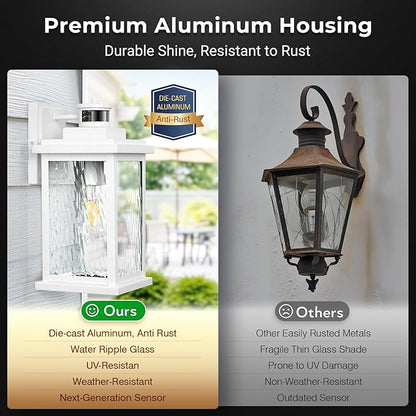 VIANIS Large Adjustable Sensitivity Motion Sensor Exterior Porch Lights