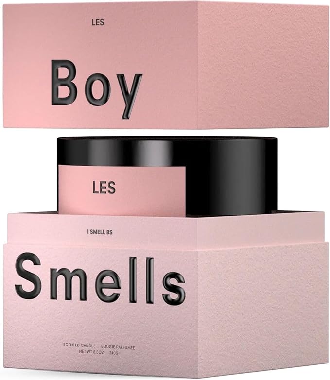 Boy Smells Les Scented Candle for Men and Women, Coconut, Beeswax, & Soy Candle Blend, Aromatherapy Candles for Home, 8.5 oz Jar, 50 Hour Burn