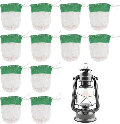Lantern Mantles, Camping Lantern Mantles for Propane Lantern U Shape String Tie Mantles for Gas Lamp Mantles Gas Lantern Covers for Fueled Lighting for Outdoor Camping Lantern Natural - 12PCS