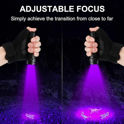 ULTRAFIRE Black Light UV Flashlight, Super Power UV 395-405 nm LED WF-502B Blacklight Flashlights for Leak Detector, Pet Urine Stain, Bed Bug Not Included Batteries