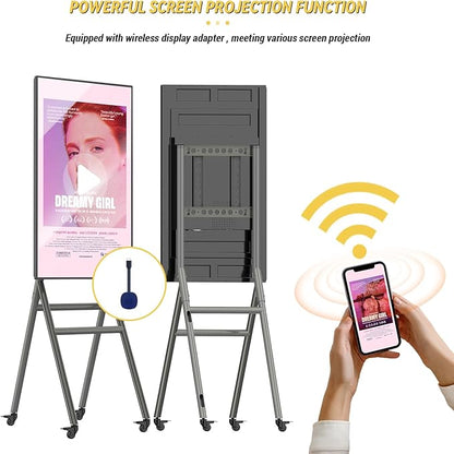 MWE Mobile Digital Signage Display 43in, Portable UHD Touchscreen Advertising