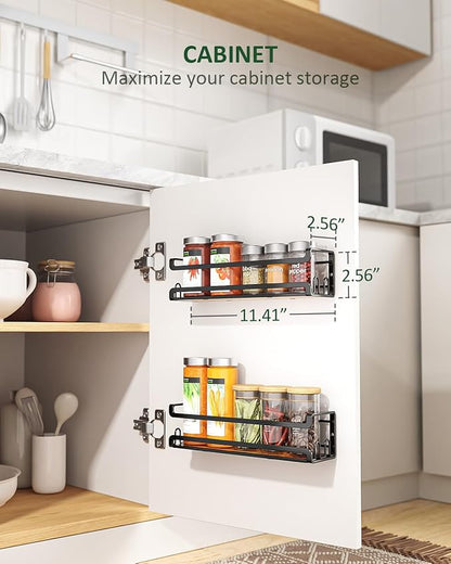 Doakhirmit 4 Pack Wall Mount Spice Rack