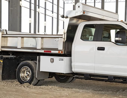 Buyers Products 1703203 Steel Underbody Truck Tool Box 14 x 16 x 30 Inch, White Powder-Coated 14 Ga Steel, Locking Stainless Paddle Latch, Drop Door, Weather-Resistant, Made in USA