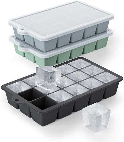 Silicone Ice Cube Tray 3 Pack