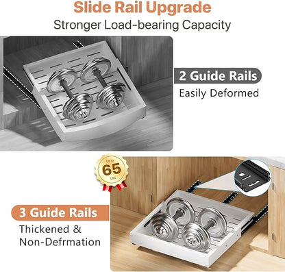 2 Pack Pull out Cabinet Organizer, Width Depth,