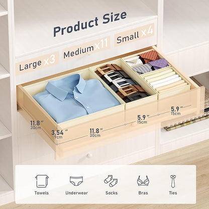 DIMJ Drawer Organizer Clothes Storage
