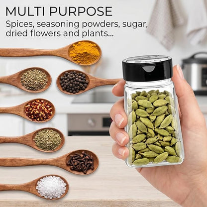 Tebery 24 Pack 9 Oz Plastic Spice Jars