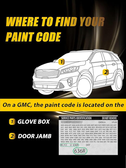 Touch Up Paint for GMC Thunderstorm Gray(GNO/WA633D) Car Touch Up paint Genuine Exact Color Code Compatible With GMC Vehicle